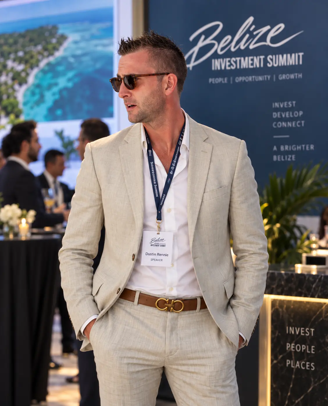 Dustin Rennie at the Belize Investment Summit