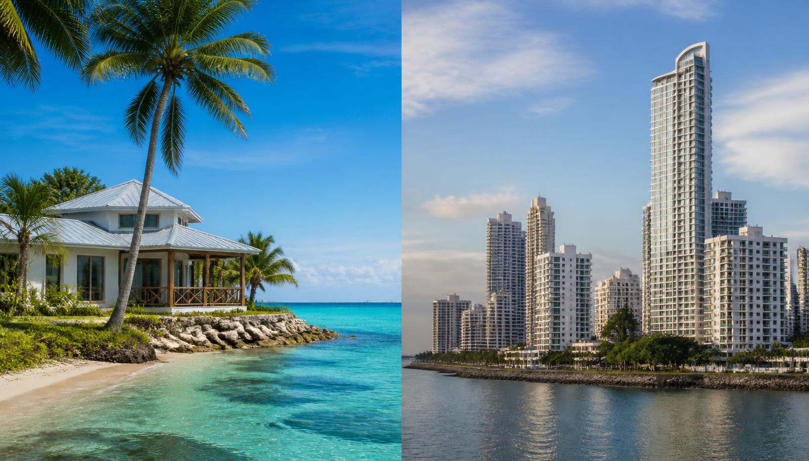 Belize Caribbean coast and Panama City waterfront real estate markets